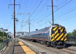 Amtrak Keystone Train # 653 with Ex-Metroliner Cab Car # 9641 on the point